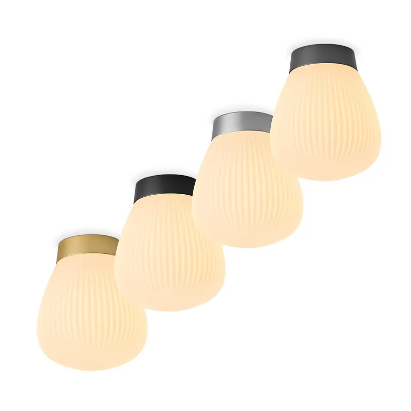 Kleine, moderne Opalglas-Deckenleuchte PLISSEE, Ø 14 cm Jetzt Kaufen